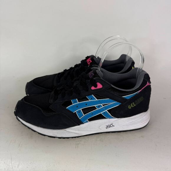 Asics Gel-Saga Athletic Sneakers Women's 9 Black White Leather Classic Retro - Picture 5 of 10